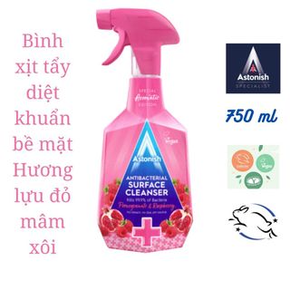 Bình xịt diệt khuẩn bề mặt đa năng hương lựu đỏ mâm xôi Astonish C3420 750ml giá sỉ