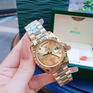 ĐỒNG HỒ ROLLEX CƠ 2 LỊCH CAO CẤP NEW