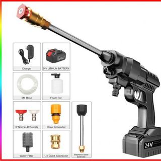 MÁY RỬA XE , TƯỚI CÂY DÙNG PIN 24V - BOX FULL PHỤ KIỆN - 1 PIN 1 SẠC giá sỉ