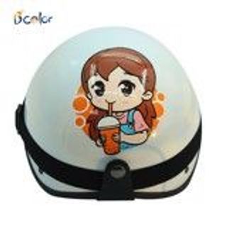 Mũ bảo hiểm 1/2 B'color họa tiết trà sữa mầu trắng thời trang Kính phi công, bán siir - giá bán buôn