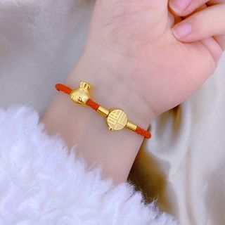 vòng tay titan da đỏ