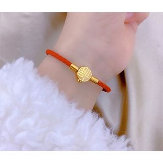 vòng tay titan da đỏ