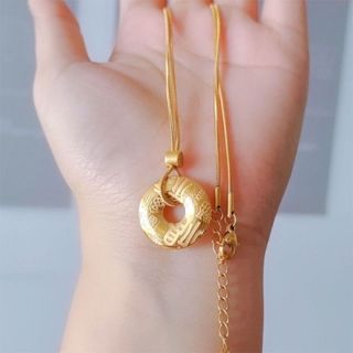 dây chuyền titan mặt tròn