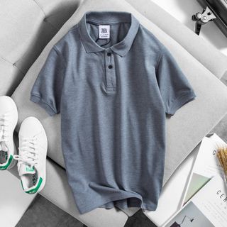 áo thun nam cổ trụ vải cotton cá sấu AT002