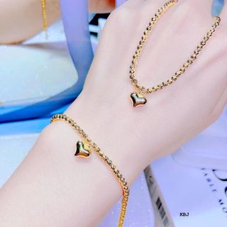 lắc tay bạc ý mix bi +tim