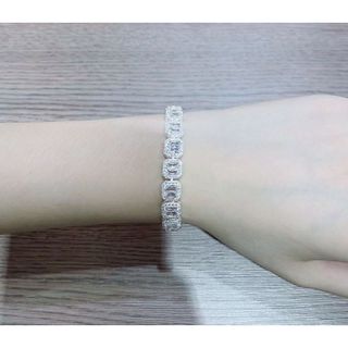 lắc tay/vòng tay bạc mix đá trắng(hàng cao cấp)