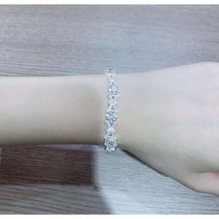 lắc tay/vòng tay bạc mix đá trắng(hàng cao cấp)
