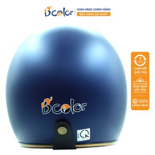 Mũ Bảo Hiểm 3/4 Màu Xanh Tím Than B'COLOR. Bán sỉ - giá bán buôn