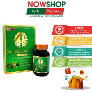 Viên Uống Bổ Não Nerobrainline Vạn Tam Giúp Hoạt Huyết Tăng Tuần Hoàn Máu Lên Não Giảm Đau Đầu Hoa Mắt Mất Ngủ Hiệu Quả