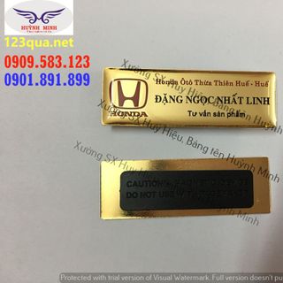Bảng tên nhân viên, bảng tên đồng mạ vàng đẹp, bảng tên giá rẻ