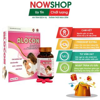Viên Uống Tăng Khả Năng Thụ Thai Alocon Nữ Vạn Tam Giúp Tăng Cường Sinh Lý Điều Hòa Kinh Nguyệt Khỏe Buồng Trứng