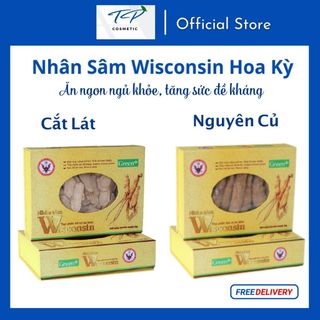 [Chính hãng] Nhân Sâm Wisconsin Hoa Kỳ (Sâm Mỹ) Cắt Lát: Bồi Bổ Sức Khỏe, Tăng Sức Đề Kháng, Điều Hòa Lipid Máu.