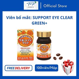 [Chính hãng] Viên bổ mắt: SUPPORT EYE CLEAR GREEN+ : Tăng cường thị lực, giảm mờ mắt, khô mắt mỏi mắt. giá sỉ