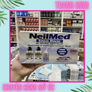 Bộ bình rửa mũi NeilMed ( 2 bình, 1 xịt thuốc, 250 gói muối )