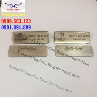 Bảng tên nhân viên, bảng tên đồng mạ vàng đẹp, bảng tên giá rẻ
