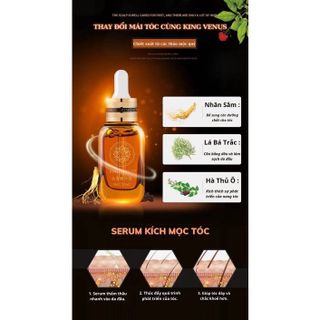 [Chính Hãng] Combo tiết kiệm: 02 Serum KÍCH MỌC TÓC King Venus: 100% thành phần thảo mộc thiên nhiên quý hiếm..