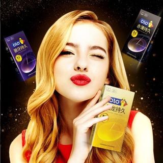 Bao cao su OLO Long láting dots siêu mỏng nhiều gân gai kéo dài thời gian quan hệ hộp 10 cái