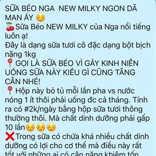 Sữa béo New Milky của Nga 1kg