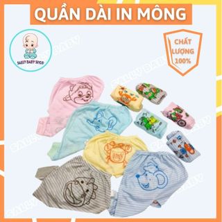 Quần chục dài cho bé trai gái giá rẻ. SET 10 quần dài sợi tre mỏng nhẹ thoáng mát cho bé từ 3-13kg Sally Baby SL0006 giá sỉ