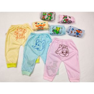Quần chục dài cho bé trai gái giá rẻ. SET 10 quần dài sợi tre mỏng nhẹ thoáng mát cho bé từ 3-13kg Sally Baby SL0006