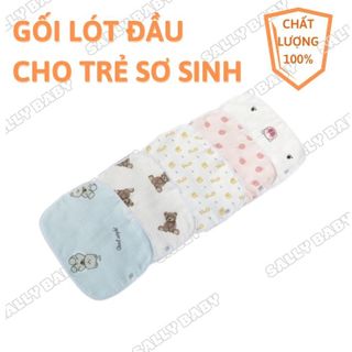 Gối cho bé sơ sinh. SET 3-5 gối lót đầu vải sợi tre 10 lớp vô cùng mềm mại, an toàn cho bé | Sally Baby SL0013 giá sỉ