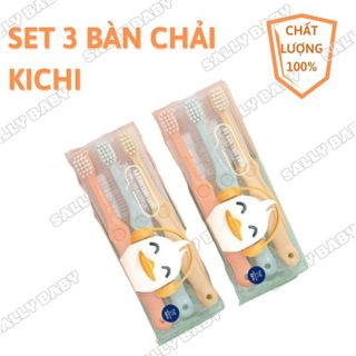 Hộp set 3 bàn chải đánh răng KICHI cho bé | Sally Baby SL0009 giá sỉ