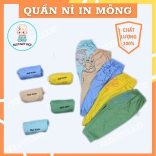 Quần chục trẻ em. SET 10 quần dài chất nỉ cotton chuẩn đẹp, có bo gấu cho bé từ 3-13kg Sally Baby SL0030 giá sỉ