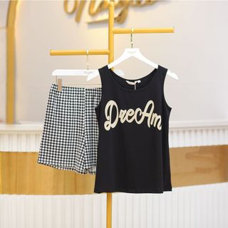 Đồ bộ nữ NARYLEE chất cotton cao cấp quần đùi áo sát nách hoa tiết nanh sói NR-228031