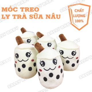 Gấu bông trà sữa kem cho bé. Gấu móc treo size 12cm làm quà tặng cho bé siêu cute và an toàn Sally Baby SL0003 giá sỉ