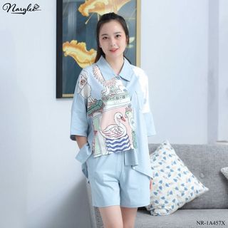 Bộ Đồ Mặc Nhà Nữ NARYLEE Áo Tay Cộc Quần Đùi NR1A457 giá sỉ