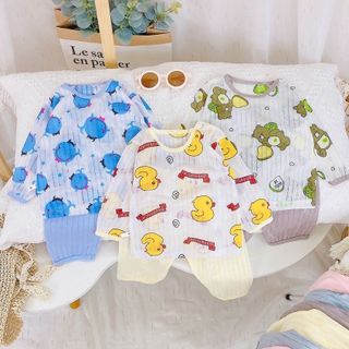 Quần áo trẻ em thu đông. SET 5 BỘ DÀI TAY chất giấy xốp mỏng nhẹ, thoáng mát cho bé từ 4k-15kg Sally BabySL0028 giá sỉ