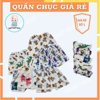 Quần chục cho bé trai gái. SET 10 QUẦN CHỤC GIÁ RẺ, chất giấy thái, hình in ngộ nghĩnh từ 4-17kg Sally Baby SL0053 giá sỉ