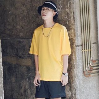 Áo thun nam cổ tròn freesize, thấm hút mồ hôi, chất vải cotton ( Bigsize)