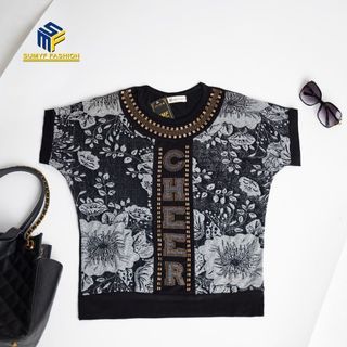 {Có bigsize} Áo nữ trung niên tay ngắn hàng cao cấp - áo quý bà có đính đá SUMYF