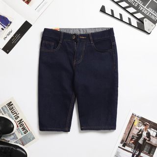 Quần jean lửng nam, Quần short jean nam cao cấp SUMYF, 100% {có bigsize}
