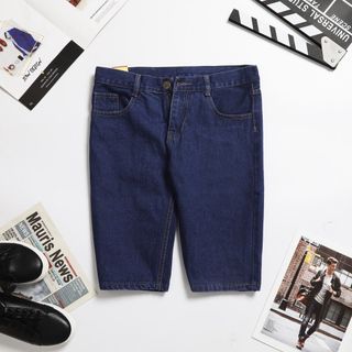 Quần jean lửng nam, Quần short jean nam cao cấp SUMYF, 100% {có bigsize}