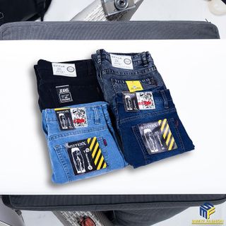 [Có Bigsize]Quần Jean xanh nam trơn ống slimfit có big size