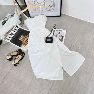 ĐẦM TRẮNG 2S XẾP LY NGỰC PHỒNG XẺ ĐÙI