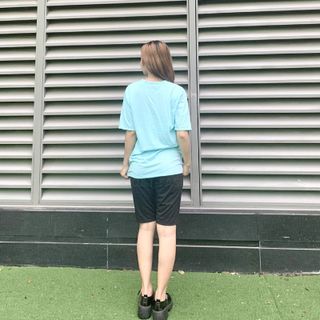 Sét bộ nữ ,đồ bộ lững ngố nữ thun coton sufa,áo phom rộng phối quần đen ,thời trang xuân hè BL15-XANH LAM