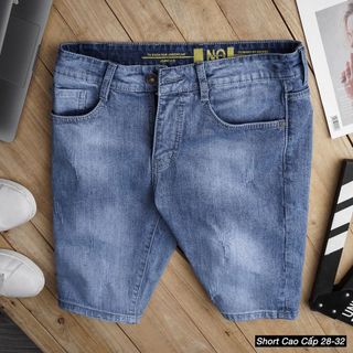 Quần short jean nam cao cấp, quần Jean Bụi SMF