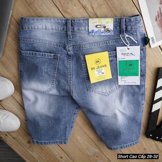 Quần short jean nam cao cấp, quần Jean Bụi SMF