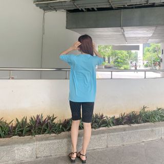 Sét bộ nữ ,đồ bộ lững ngố nữ thun coton sufa,áo phom rộng phối quần đen ,thời trang xuân hè BL15-XANH NGỌC