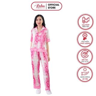Đồ ngủ nữ pyjama tay ngắn quần dài freesize HW1010 giá sỉ