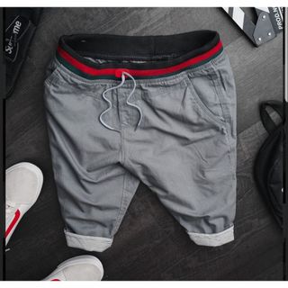 Quần short kaki,quần short kaki nam lưng thun,ống rộng chất vải kaki mềm mịn SUMYF