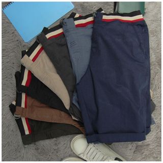 Quần short kaki,quần short kaki nam lưng thun,ống rộng chất vải kaki mềm mịn SUMYF