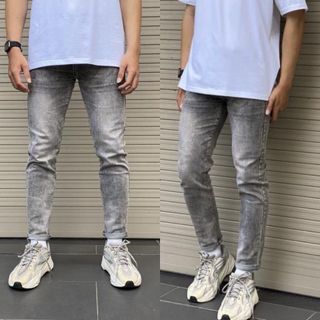 Quần jean nam xám đậm Quần jean nam màu xám form slimfit SUMYF