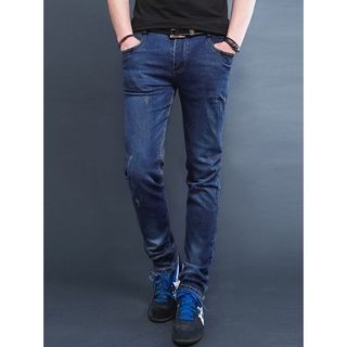 Quần jean nam xanh nhạt Quần jean xanh nam Dáng skinny nhiều mẫu đẹp