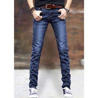 Quần jean nam xanh nhạt Quần jean xanh nam Dáng skinny nhiều mẫu đẹp