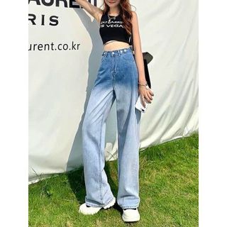 Quần Jean Nữ ống suông lưng Cao, Quần Bò Ống Rộng hàng cao cấp SUMYF
