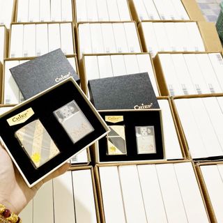 BẬT LỬA CHIEF 2 RUỘT - 3 LỬA HOA VĂN VÀNG ĐEN/VÀNG BẠC (1 RUỘT ZIPPO XÀI XĂNG - 1 RUỘT 2 LỬA XÀI GAS) - Phân phối bởi TANYLIGHTER CF2R3L